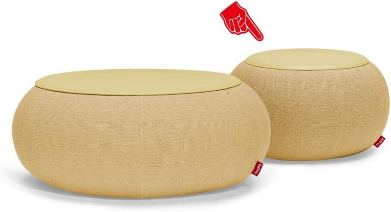 Fatboy Humpty Coffee Table | Suitable for indoor use | Fill with air to set up | UV resistance | FibreGuard Technology | Top Material: Steel | 65x65x43 cm | Honey - Image 4